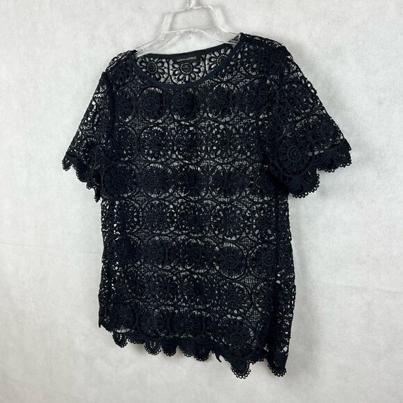 Banana Republic Shear Black Lace Top - Picture 3 of 8